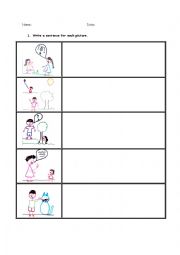 English Worksheet: Write Sentende