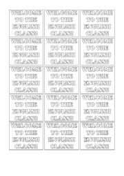 English Worksheet: WELCOME CARDS FOR STUDENTS