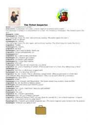English Worksheet: The Ticket Inspector