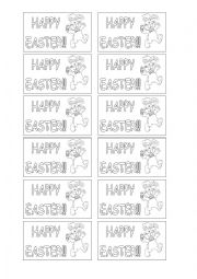 English Worksheet: HAPPY EASTER CARDS