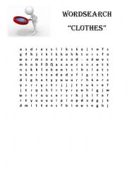 Wordsearch CLOTHES