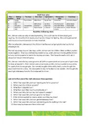 English Worksheet: Shopping at the mall