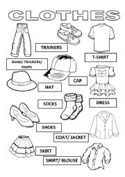 English Worksheet: CLOTHES