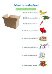 What is in the box? (Ordinal Numbers)