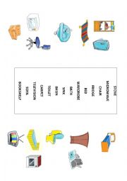 English Worksheet: Label the furniture