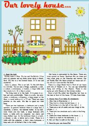 English Worksheet: Our lovely house