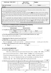 English Worksheet: 8th form test