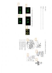 English Worksheet: listening & reading test  - time & daily routine