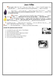 English Worksheet: Snow White- Past Simple activity