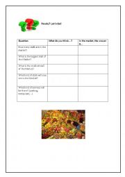 English Worksheet: Visiting the Market