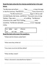 English Worksheet: Romans 