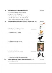 English Worksheet: MIxed Grammar Worksheet