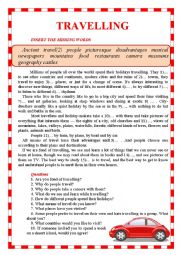 English Worksheet: TRAVELLING