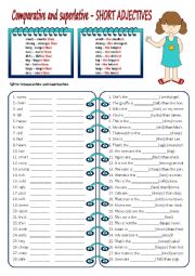 comparatives and superlatives short adjectives