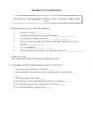 English Worksheet: How about You? by Frank Sinatra (Song Activity)