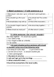 English Worksheet: giving advice