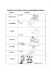 English Worksheet: Sports
