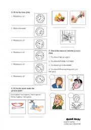 English Worksheet: 6th grade 1st written exam 2nd page