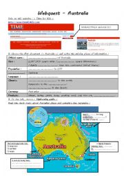 English Worksheet: webquest - AUSTRALIA 