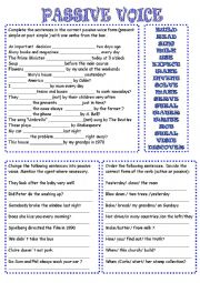 English Worksheet: Passive voice