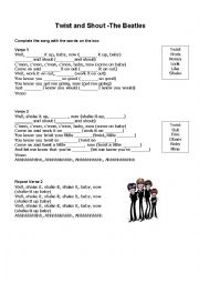 English Worksheet: Twist and Shout