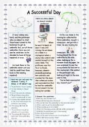 English Worksheet: A Successful Day - Reading Comprehension