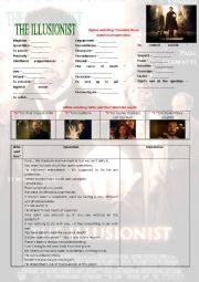 THE ILLUSIONIST full movie worksheet