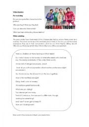 English Worksheet: Big Bang Theory Season 3 Episode 17