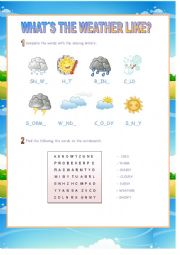 English Worksheet: Whats the weather?