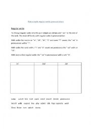 English Worksheet: Past Simple Regular verbs pronunciation