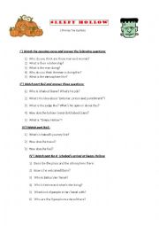 English Worksheet: Film : Sleepy Hollow