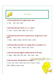 English Worksheet: the plurals