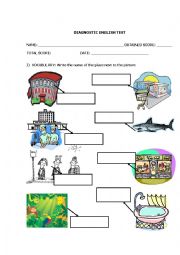 English Worksheet: test 5th grade