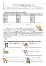 English Worksheet: Present continuous test