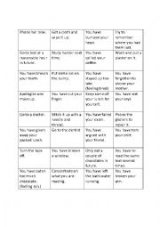 English Worksheet: Practice of Present Perfect and Imperatives
