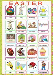 English Worksheet: Easter Picture Dictionary