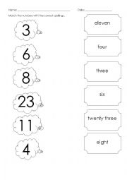 English Worksheet: Knowing numbers