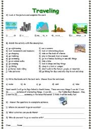 English Worksheet: Traveling