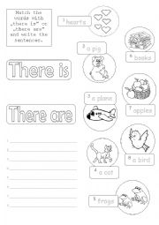 English Worksheet: There is/there are