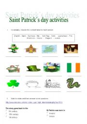 English Worksheet: Saint Patricks day