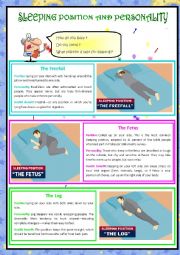 English Worksheet: Sleeping Position and Personality