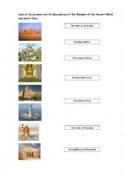 English Worksheet: Wonders of ancient world