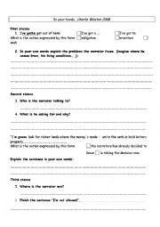 English Worksheet: Charlie Winston ,In your hands
