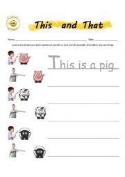 English Worksheet: This and That