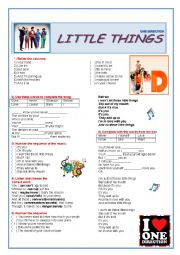 English Worksheet:  Little things