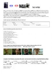 English Worksheet: THE MATRIX