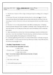 English Worksheet: TEST