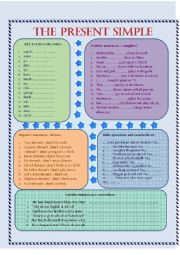 English Worksheet: The Present Simple Tense for beginners