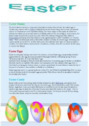 English Worksheet: The Easter bunny , Easter eggs and their origins in history 