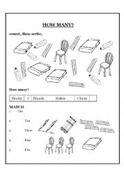 English Worksheet: how many..?